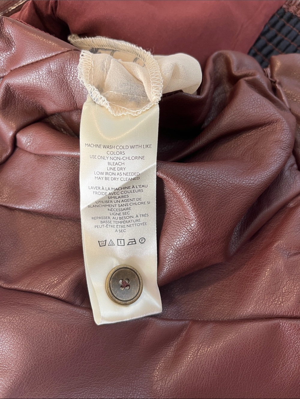 Anthropology strapless faux leather corset top size L - Picture 4 of 12